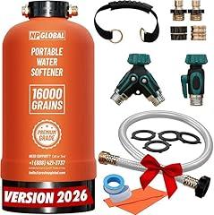 NPGLOBAL Portable RV Water Softener - 16,000 Grain