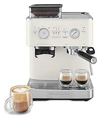 KitchenAid Espresso Machine with Burr Grinder, 2.5L, Porcelain White