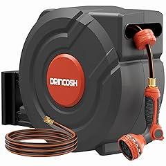 DRINCOSH 3rd Gen Retractable Garden Hose Reel 130 ft