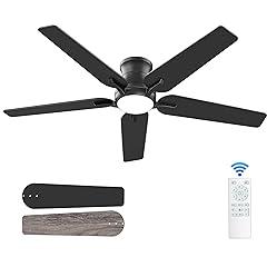 POCHFAN 52 Inch Black Ceiling Fan with Light
