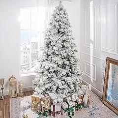 Naomi Home Snow Flocked Prelit Christmas Tree