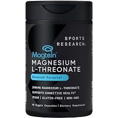 Sports Research Magtein Magnesium L-Threonate 2000mg 90 Count
