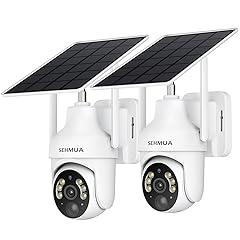SEHMUA 2K Solar Wireless Outdoor Security Cameras
