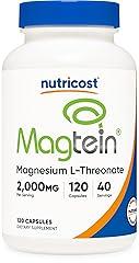Nutricost Magnesium L-Threonate 2000mg, 120 Count