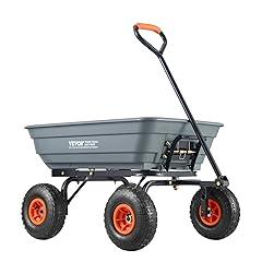 VEVOR 4 Cu.Ft. Poly Garden Dump Wagon