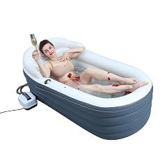 Inflatable Spa Bathtub with Bubble Massage Mat