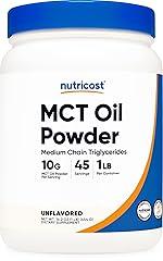 Nutricost MCT Oil Powder 1LB Unflavored