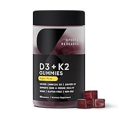 Sports Research Vegan Vitamin D3 + K2 Gummies