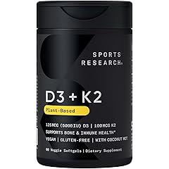 Sports Research Vitamin D3 K2 with Coconut Oil
