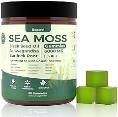 Buporai Sea Moss Gummies with Black Seed Oil and Vitamins