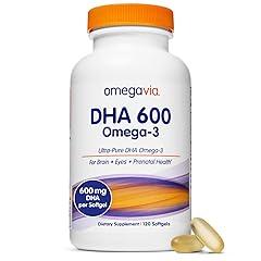 OmegaVia DHA 600 mg Ultra Pure Omega-3 Supplements
