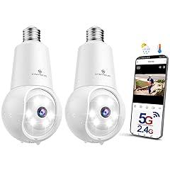 SYMYNELEC Dual-Band Light Bulb Security Camera