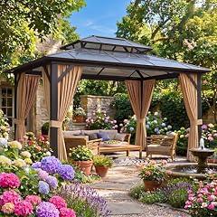GAOMON Hardtop Gazebo 10x12 ft