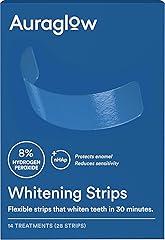 AURAGLOW Sensitive Teeth Whitening Strips, Mint