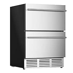 Euhomy 24 Inch Double Drawer Fridge