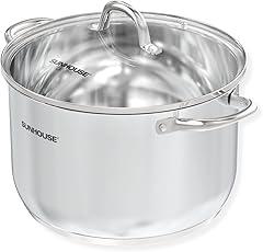 Sunhouse 11 Quart Stainless Steel Stock Pot
