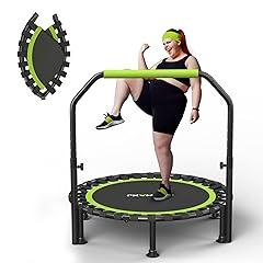 ZCMHAXJ Foldable Mini Trampoline with Adjustable Bar
