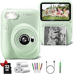 Gofunly Kids Instant Print Camera Green