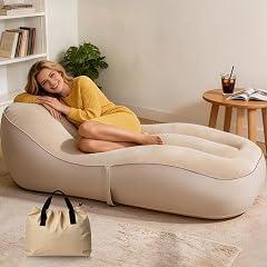 FluSing Inflatable Sofa Bed for Camping and Indoor Use