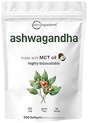 Ashwagandha 6,000mg Softgels with Coconut MCT and Black Pepper