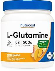 Nutricost L-Glutamine Powder Peach Mango