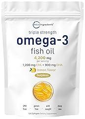 Triple Strength Omega 3 Fish Oil Supplements