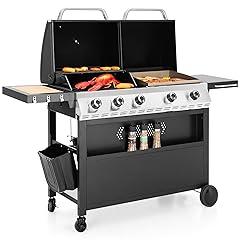 Captiva Designs Propane Gas Griddle Grill Combo