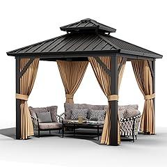GarveeLife 10x10ft Double Roof Hardtop Gazebo