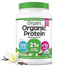 Orgain Organic Vegan Protein Powder Vanilla Bean
