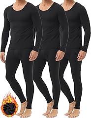 Winvote Men's Thermal Underwear Set XL