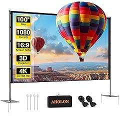 AHOLON 100" Outdoor Projector Screen with Stand