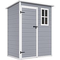 DWVO Resin Outdoor Storage Shed with Floor