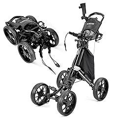 FLAGTAG 4-Wheel Folding Golf Push Cart