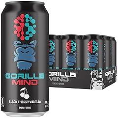 Gorilla Mind Energy Drink Black Cherry Vanilla