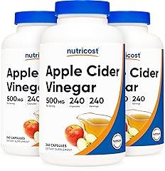 Nutricost Apple Cider Vinegar 500mg, 240 Vegetarian