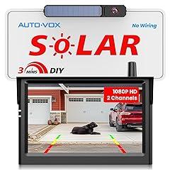AUTO-VOX Solar Wireless Backup Camera with 5" Monitor
