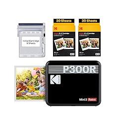 Kodak Mini 3 Retro Portable Photo Printer Bundle