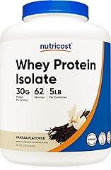 Nutricost Vanilla Whey Protein Isolate Powder, 5 pounds