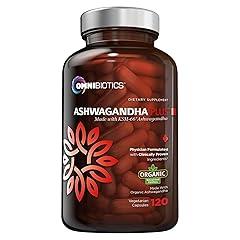 Ashwagandha Organic Clinical Strength 1300 mg with KSM-66 - 120 Vegan