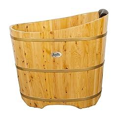 JRYTIN Wooden Bathtub, Portable Cedar Soaking Tub