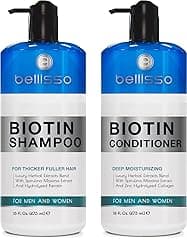 Biotin Shampoo and Conditioner Set by BELLISSO