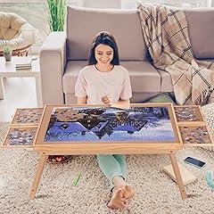 RAGOZONERY Puzzle Board with Drawers and Legs