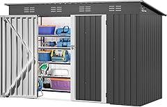 DWVO Large Outdoor Metal Storage Shed