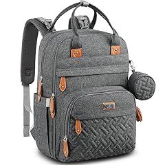BabbleRoo Diaper Bag Backpack - Dark Gray