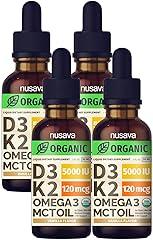 NUSAVA Organic Vitamin D3 K2 Drops