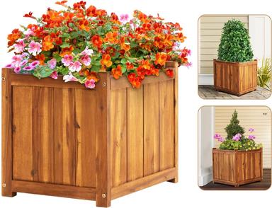 wooden planter