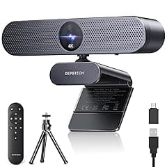 DEPSTECH 4K Zoomable Webcam with Microphone