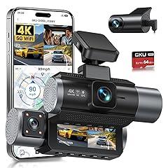 GKU 4K Triple Channel Dash Cam