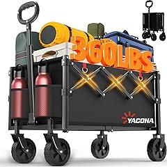 Yozoia Foldable Utility Cart Black