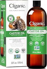 Cliganic Organic Castor Oil 32oz Eyelash Kit